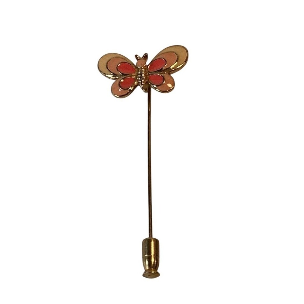 Vintage Butterfly Enamel Stick Pin By CRAFT